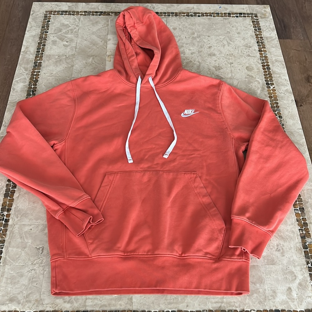 Nike Fleece Pullover Hoodie Sweatshirt with Kangaroo Pocket Logo Mens S